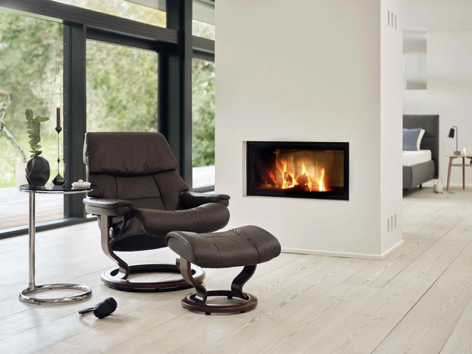 Relaxfauteuils-Stressless Ruby Relaxfauteuil + Hocker Jade Caramel