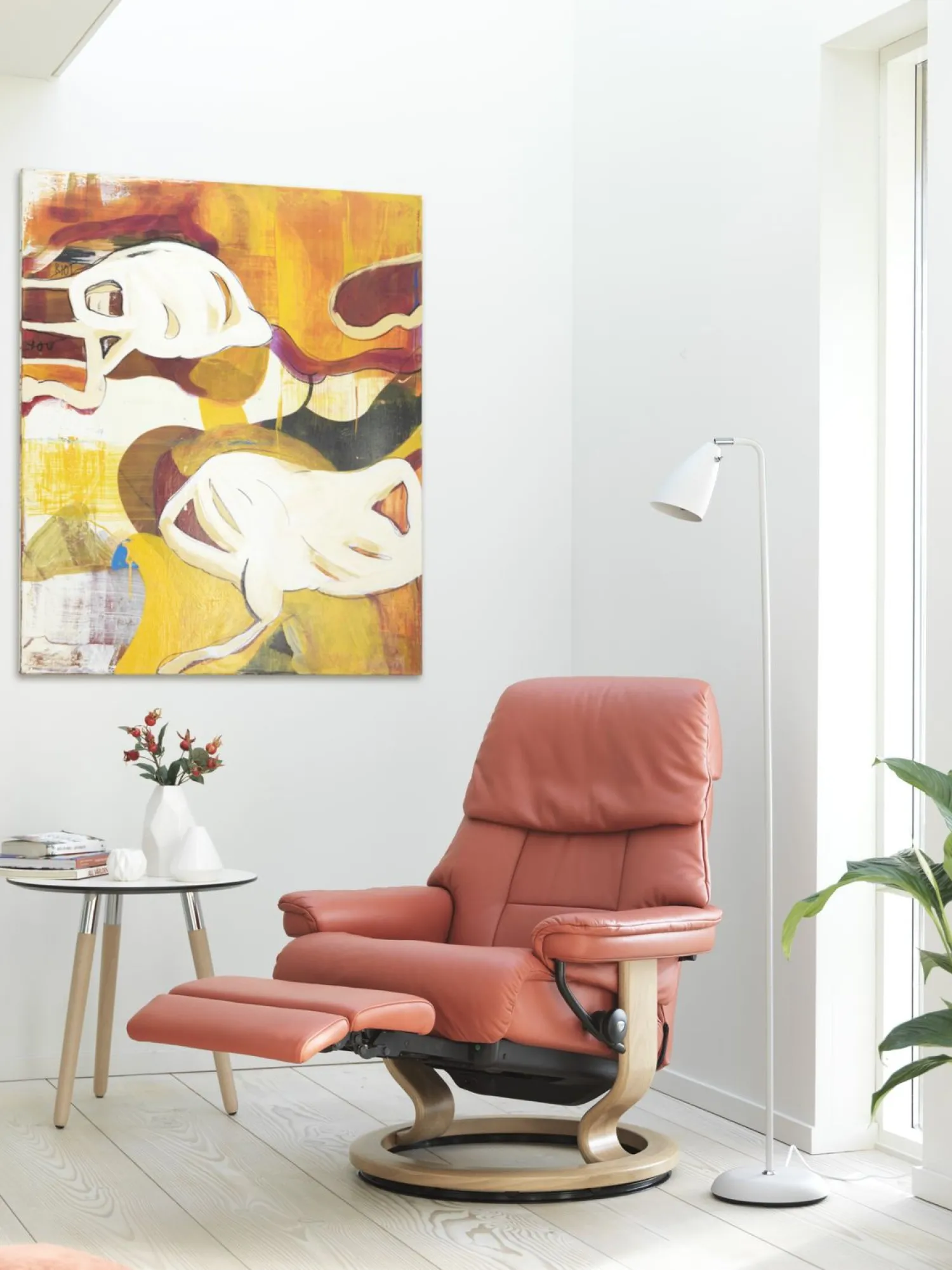 Relaxfauteuils-Stressless Ruby Relaxfauteuil + Hocker Jade Caramel