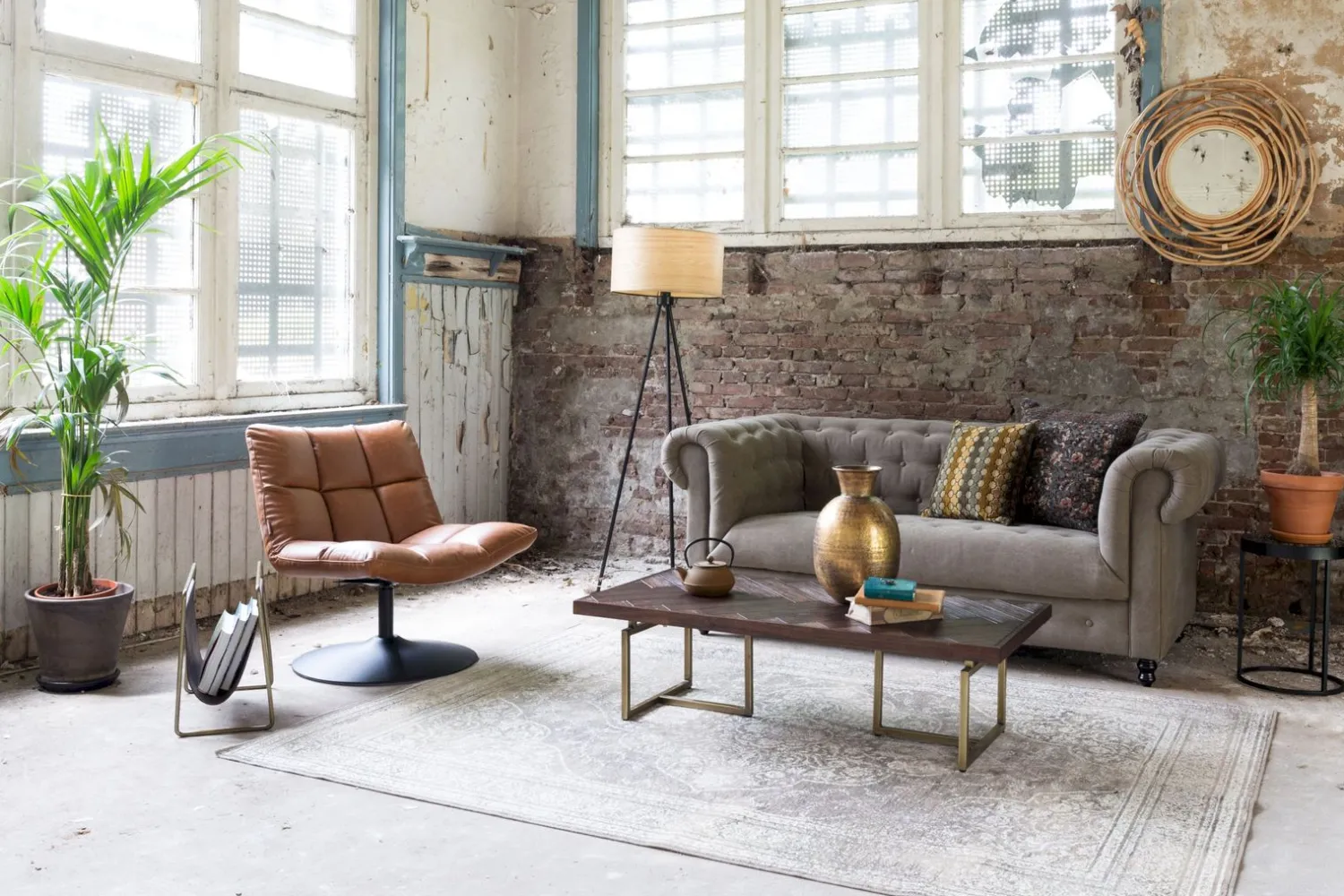 Vloerkleden-Dutchbone Rugged Vloerkleed LIGHT