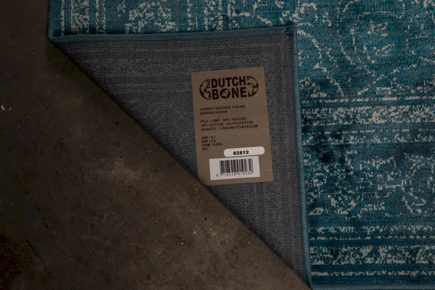 Vloerkleden-Dutchbone Rugged Vloerkleed Ocean