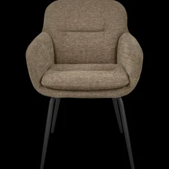 Eetkamerstoelen Met Armleuning-WOOOD Runa Eetkamerstoel Dark Sand