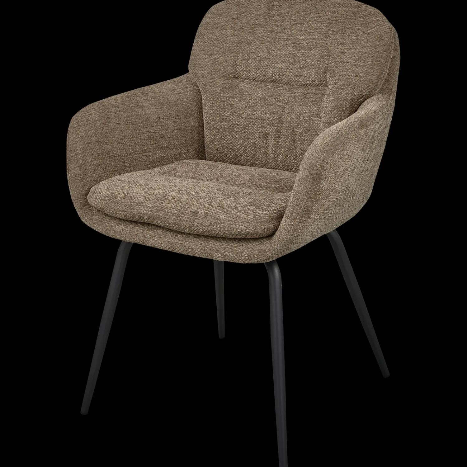 Eetkamerstoelen Met Armleuning-WOOOD Runa Eetkamerstoel Dark Sand