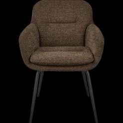 Eetkamerstoelen Met Armleuning-WOOOD Runa Eetkamerstoel Warm Brown