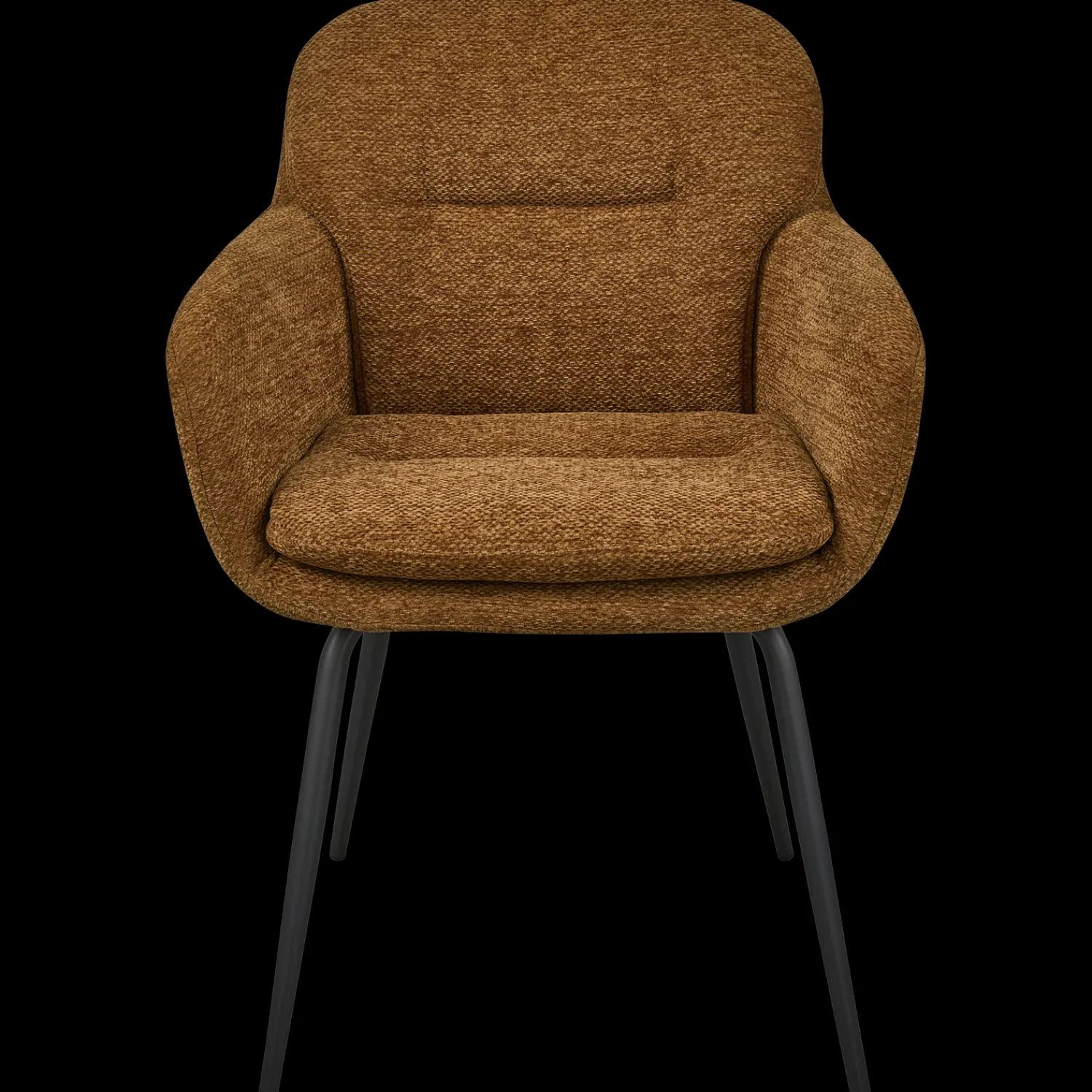 Eetkamerstoelen Met Armleuning-WOOOD Runa Eetkamerstoel Caramel Brown, Yellow