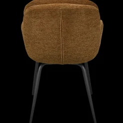 Eetkamerstoelen Met Armleuning-WOOOD Runa Eetkamerstoel Caramel Brown, Yellow