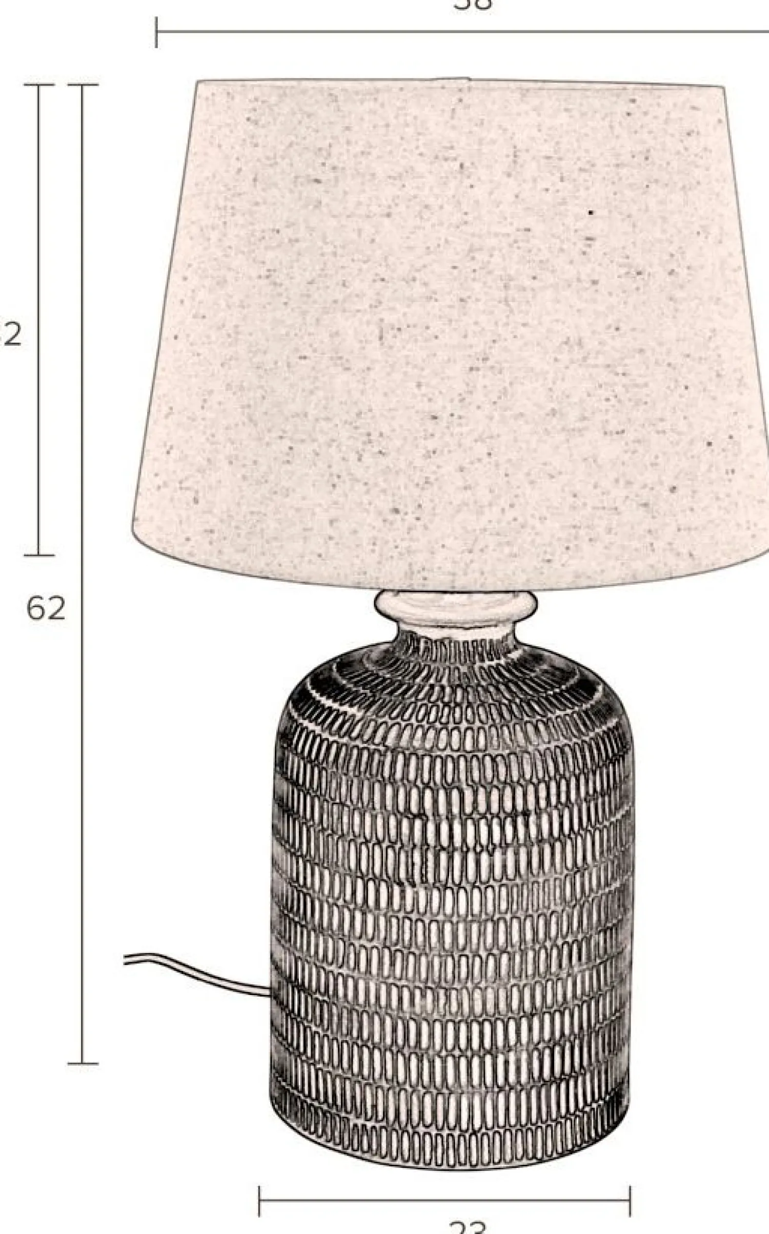 Tafellampen|Tafellampen-Dutchbone Russel Tafellamp Beige