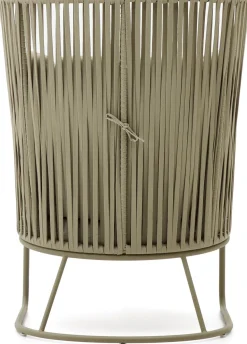 Tuinstoelen-Kave Home Saconca Hoge Outdoor Fauteuil Groen