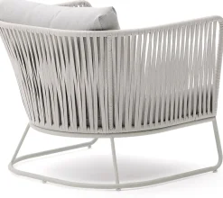 Tuinstoelen-Kave Home Saconca Outdoor Fauteuil Grijs