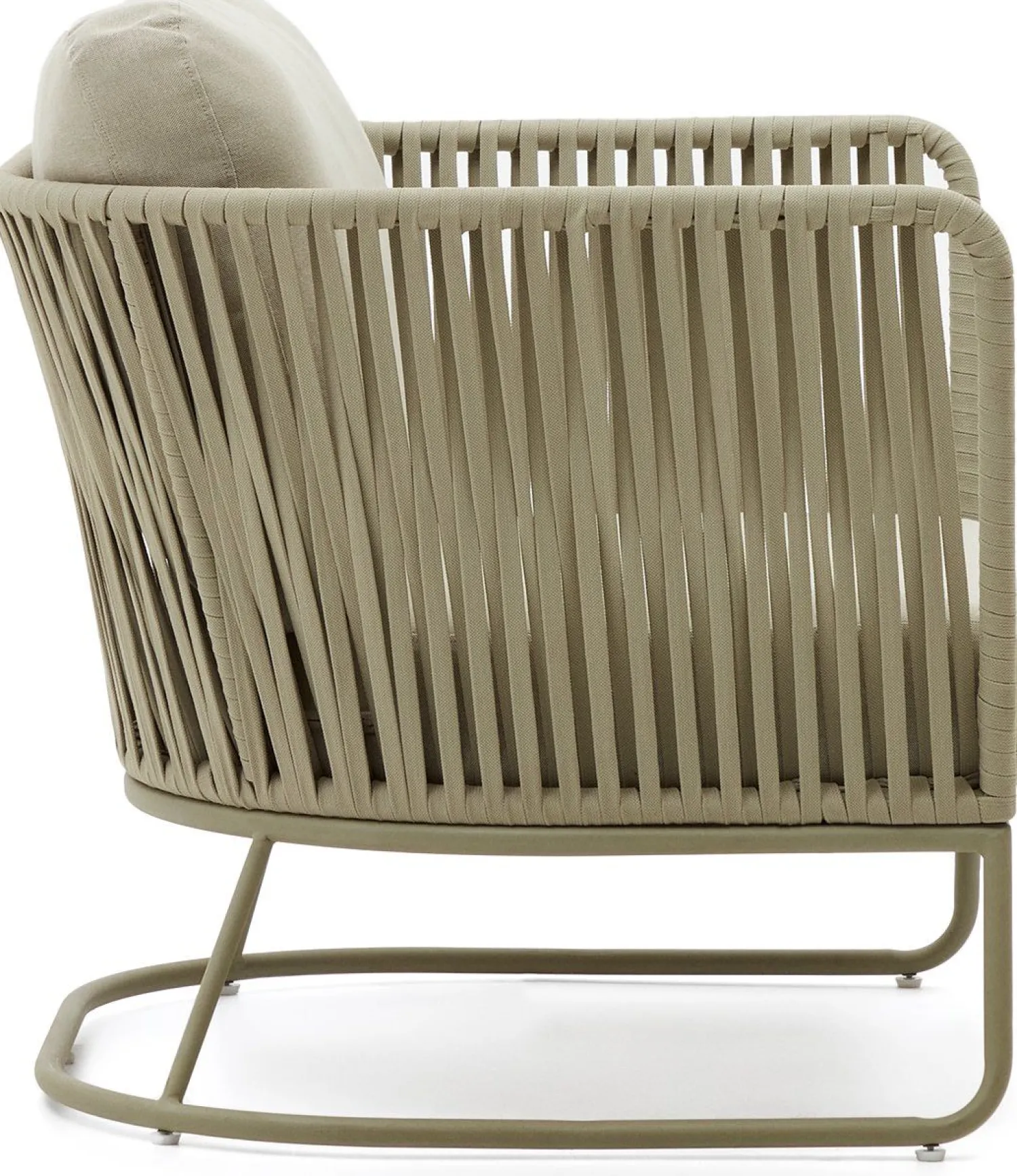 Tuinstoelen-Kave Home Saconca Outdoor Fauteuil Groen