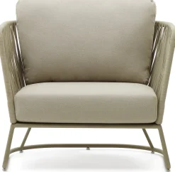 Tuinstoelen-Kave Home Saconca Outdoor Fauteuil Groen