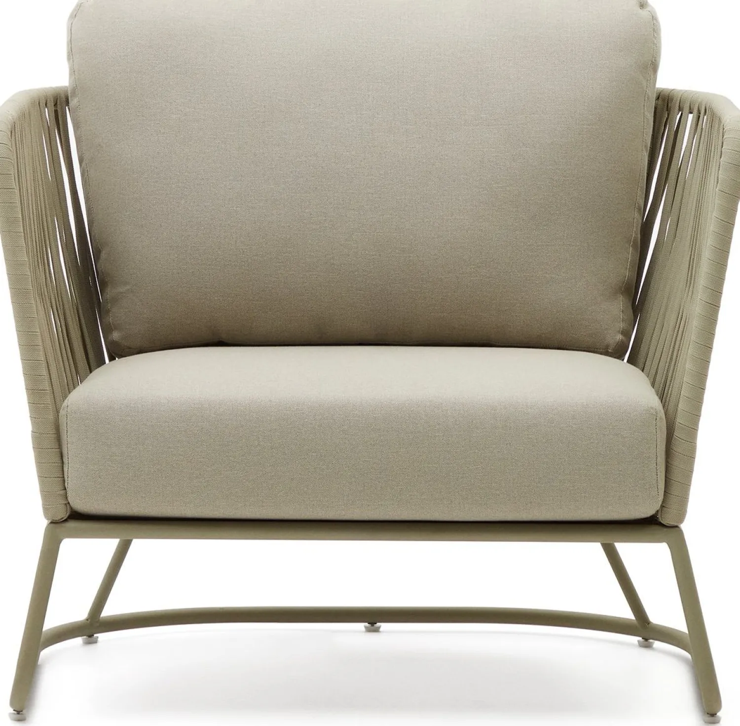 Tuinstoelen-Kave Home Saconca Outdoor Fauteuil Groen
