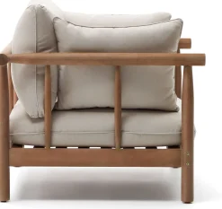 Tuinstoelen-Kave Home Sacova Outdoor Fauteuil Naturel, Beige