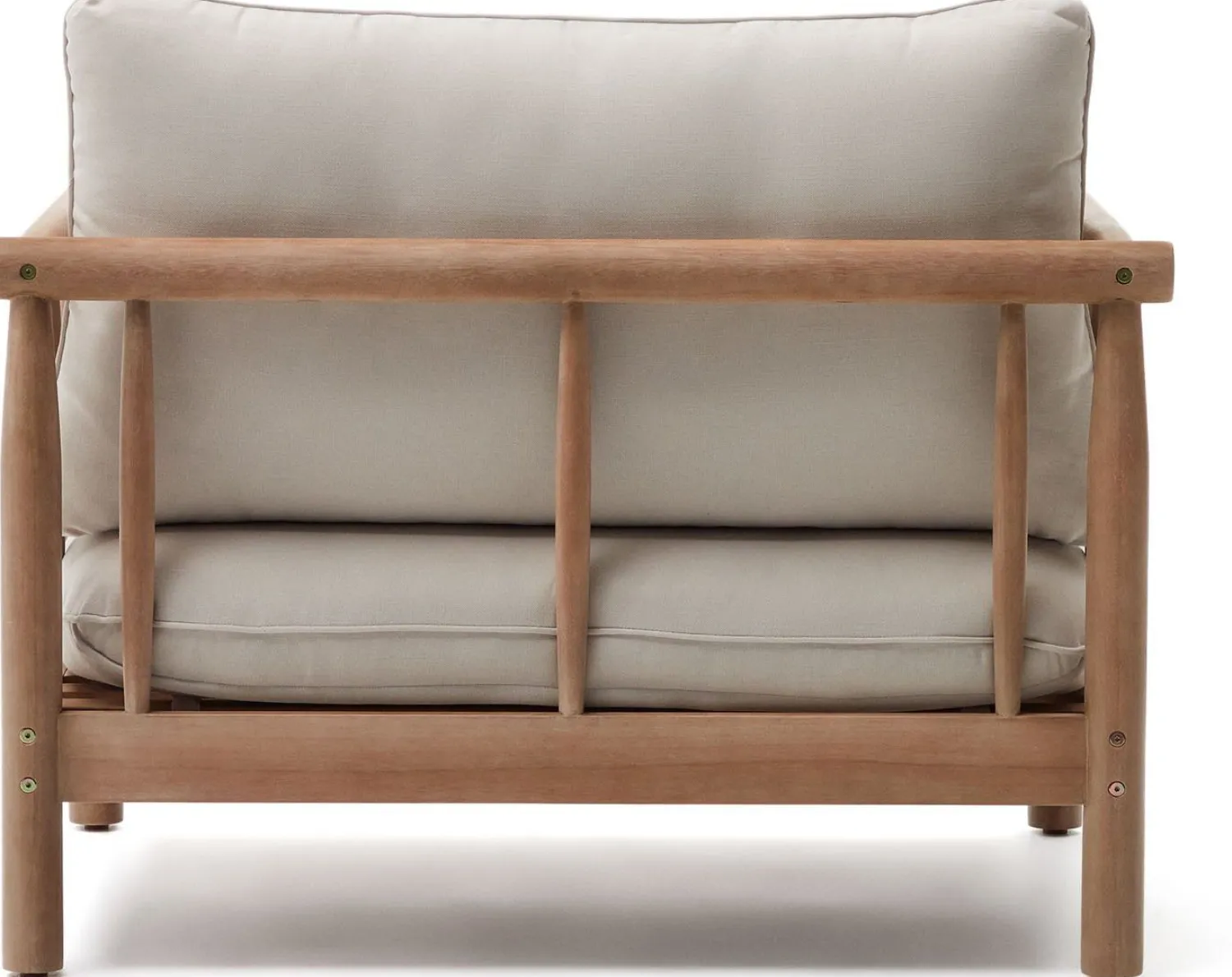 Tuinstoelen-Kave Home Sacova Outdoor Fauteuil Naturel, Beige