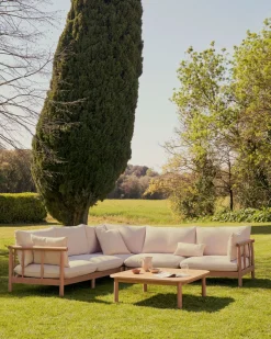 Loungesets-Kave Home Sacova Outdoor Loungeset Naturel, Beige