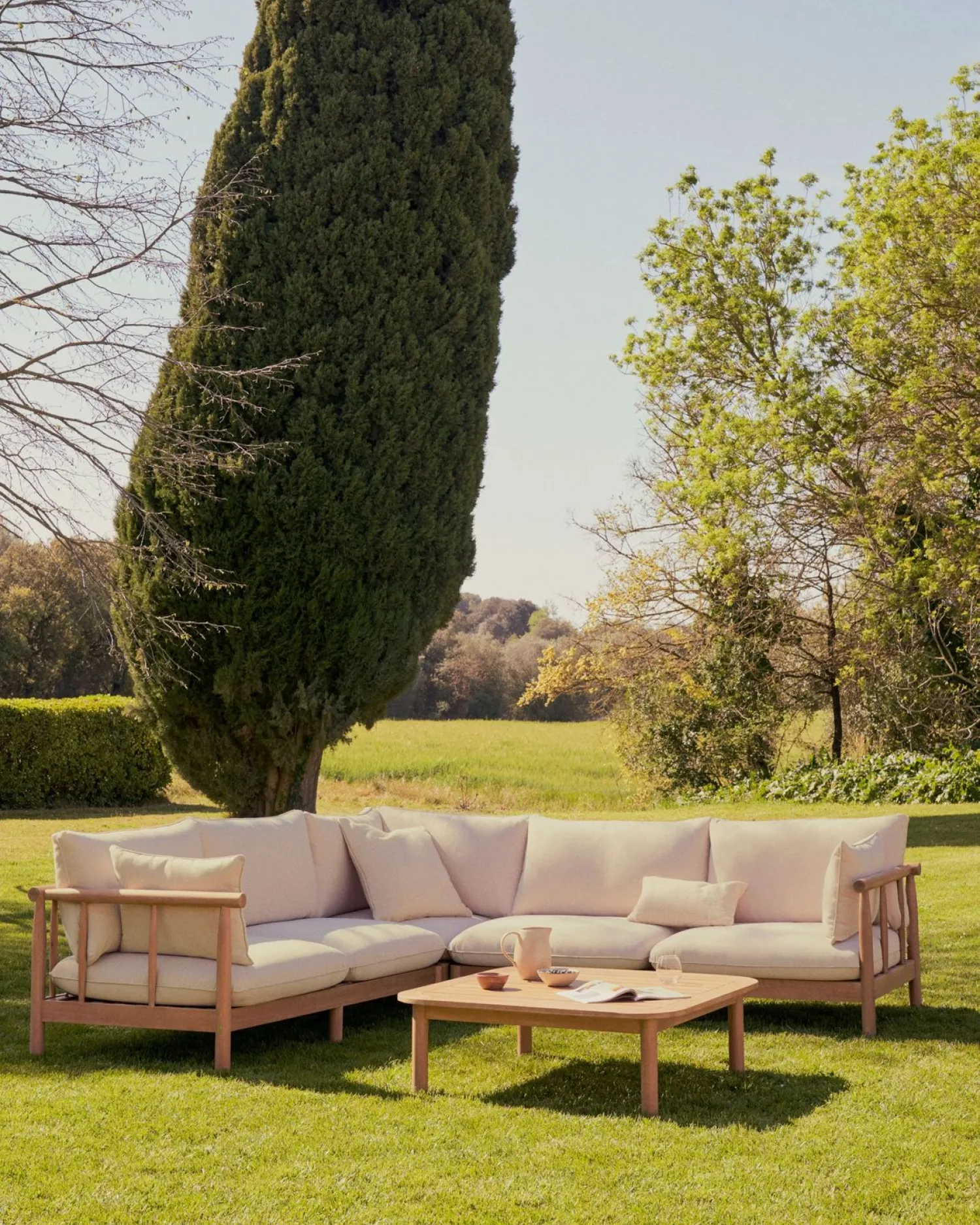 Loungesets-Kave Home Sacova Outdoor Loungeset Naturel, Beige