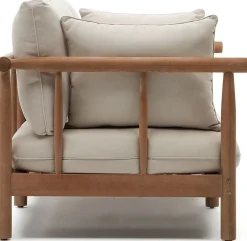 Tuinbanken|Zitbanken-Kave Home Sacova Outdoor 2-Zitsbank Naturel, Beige