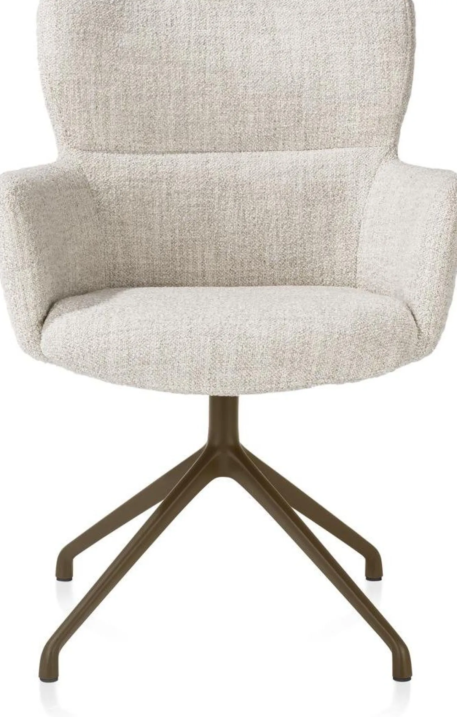 Eetkamerstoelen Met Armleuning-XOOON Sage Draaibaar Eetkamerstoel Cream