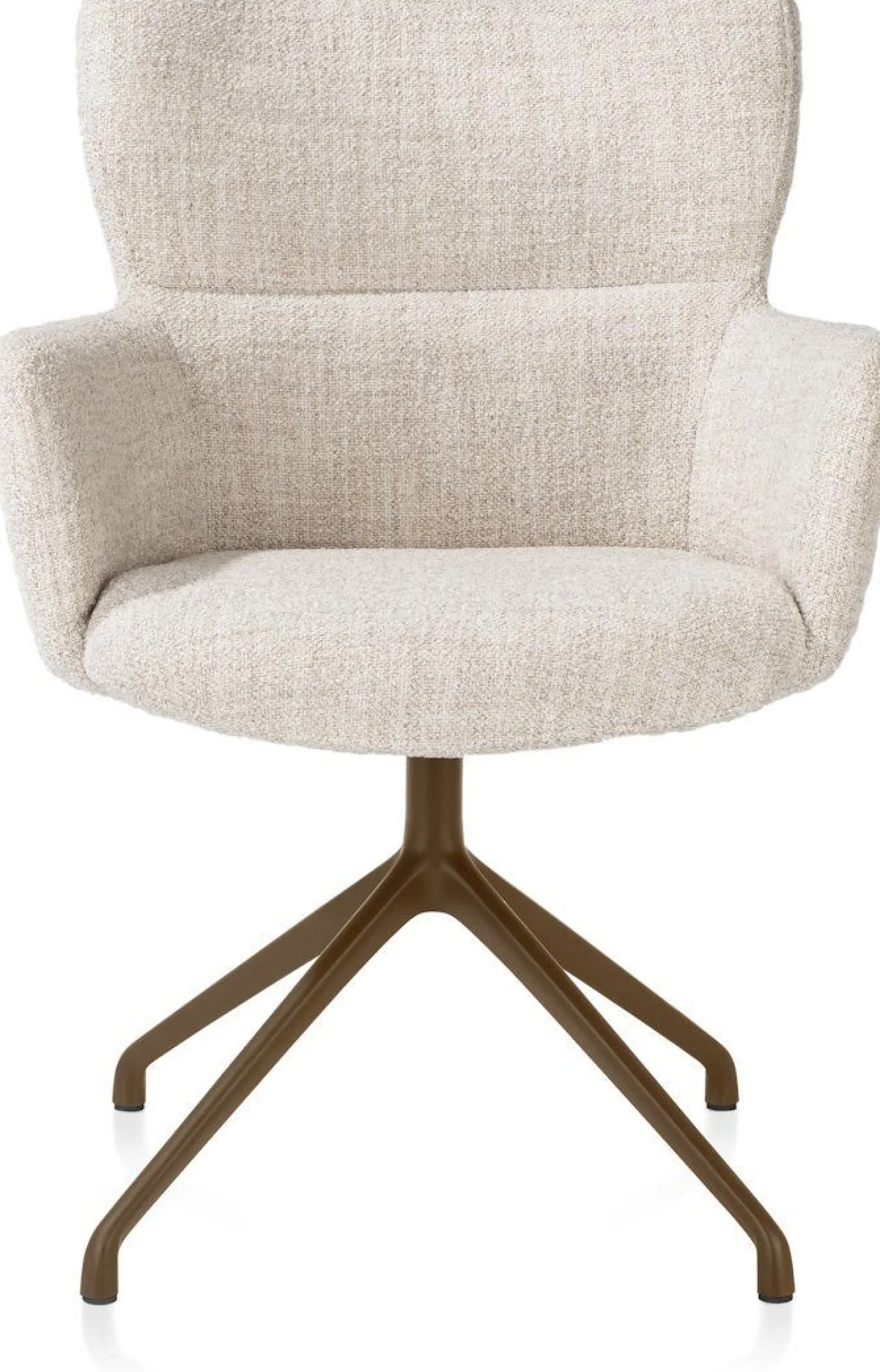 Eetkamerstoelen Met Armleuning-XOOON Sage Draaibaar Eetkamerstoel Cream