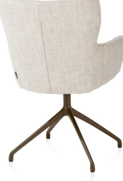 Eetkamerstoelen Met Armleuning-XOOON Sage Draaibaar Eetkamerstoel Cream