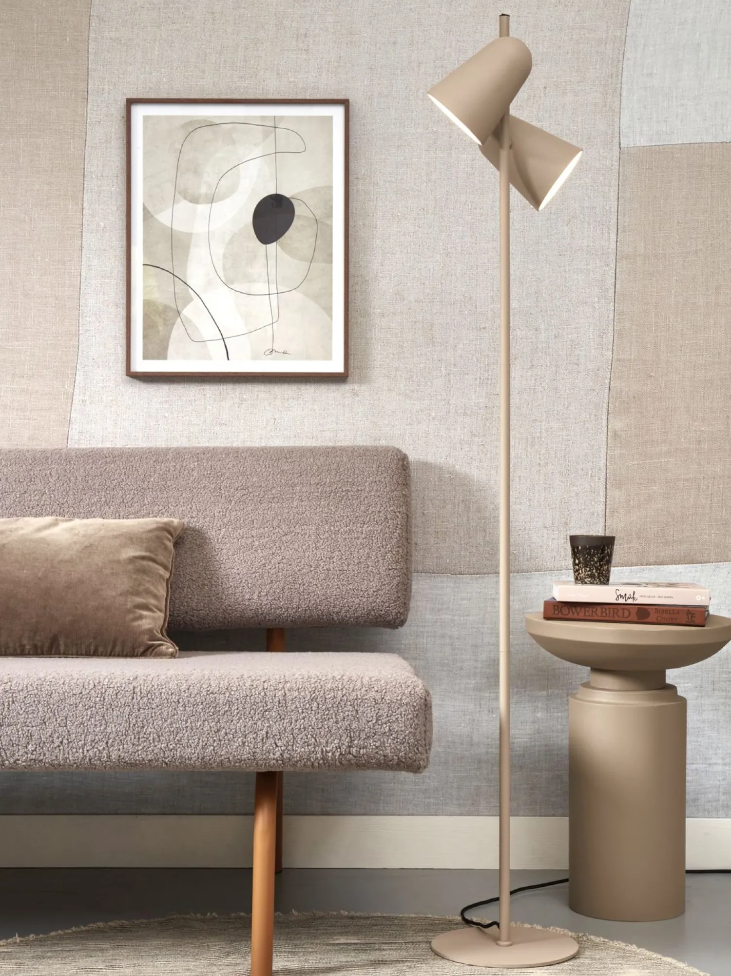 Moderne Vloerlampen|Vloerlampen-It's about RoMi Salamanca Vloerlamp Sand