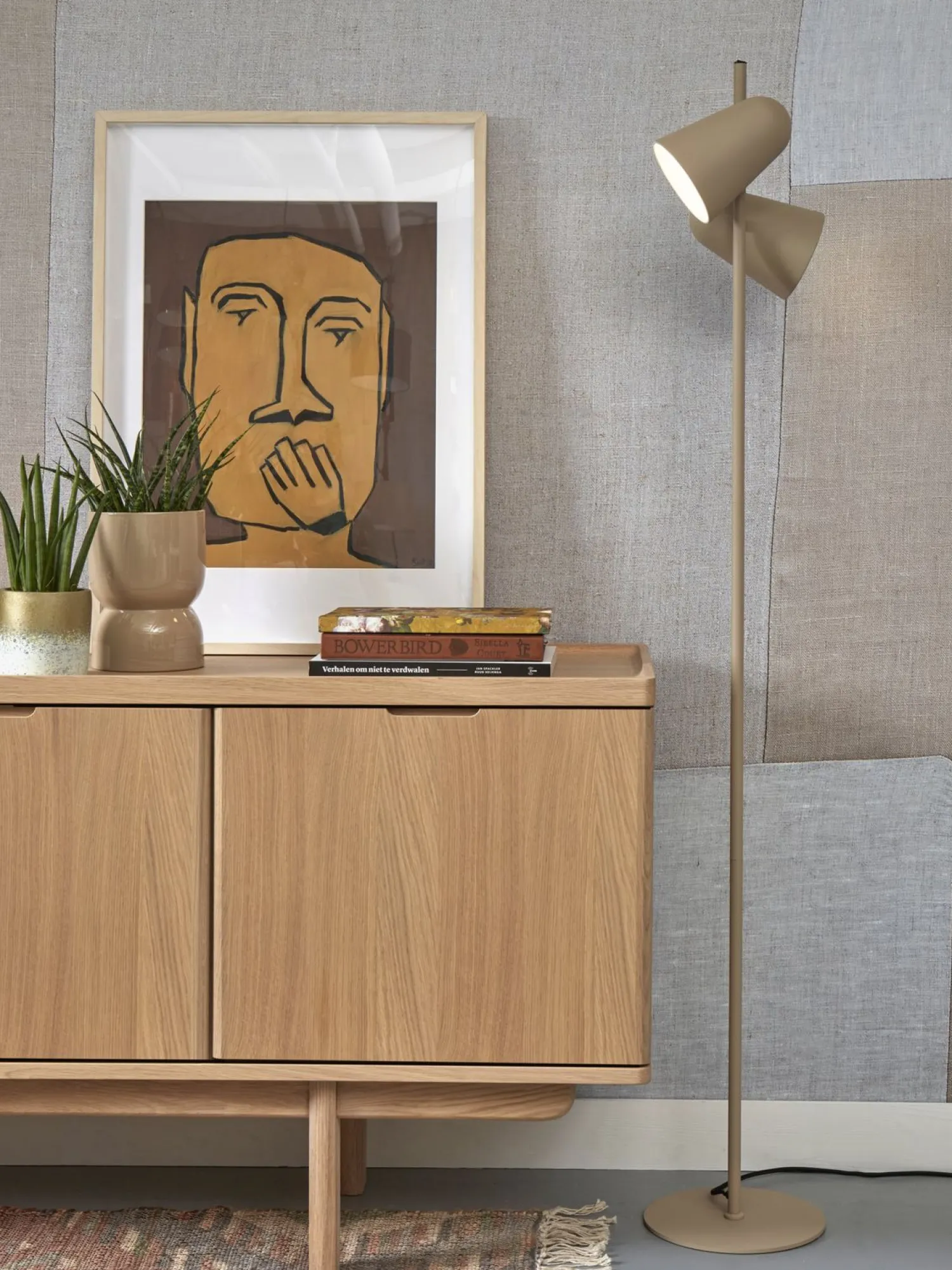 Moderne Vloerlampen|Vloerlampen-It's about RoMi Salamanca Vloerlamp Sand