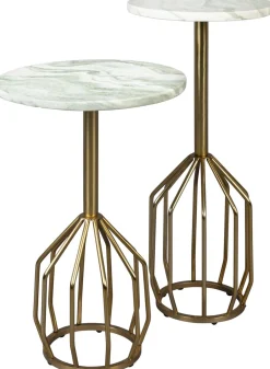Marmeren Bijzettafels-Dutchbone Salerno Bijzettafel Marmer
