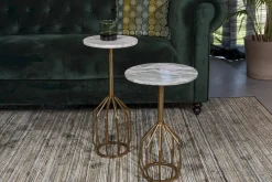 Marmeren Bijzettafels-Dutchbone Salerno Bijzettafel Marmer