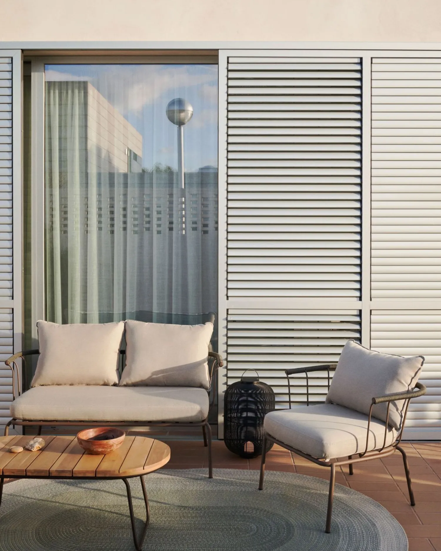 Tuinbanken-Kave Home Salguer Tuinbank Groen, Naturel