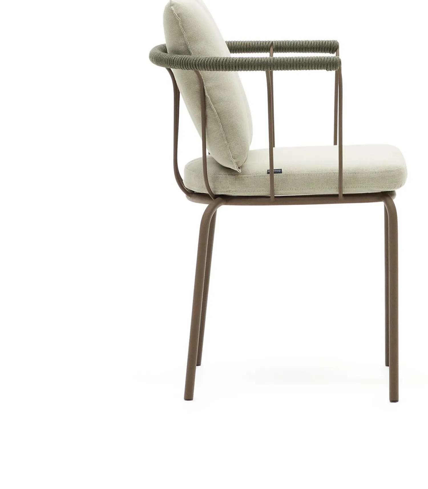 Tuinstoelen-Kave Home Salguer Tuinstoel Groen, Naturel