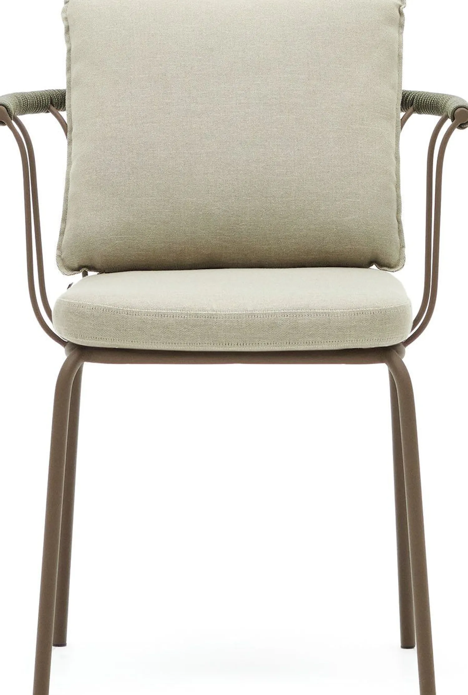 Tuinstoelen-Kave Home Salguer Tuinstoel Groen, Naturel
