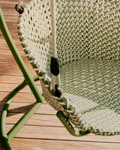 Tuinstoelen-Kave Home Saliga Outdoor Hangstoel Groen