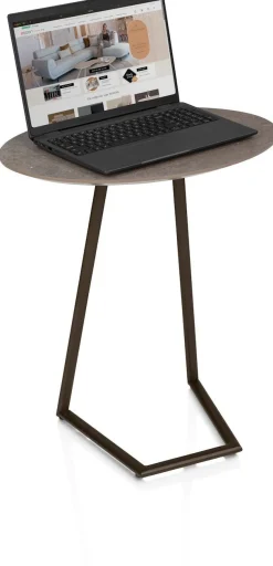Industriële Bijzettafels-XOOON Salutina Laptoptafel Steelbrown
