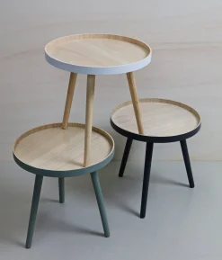 Ronde Bijzettafels-WOOOD Sasha Bijzettafel Hout