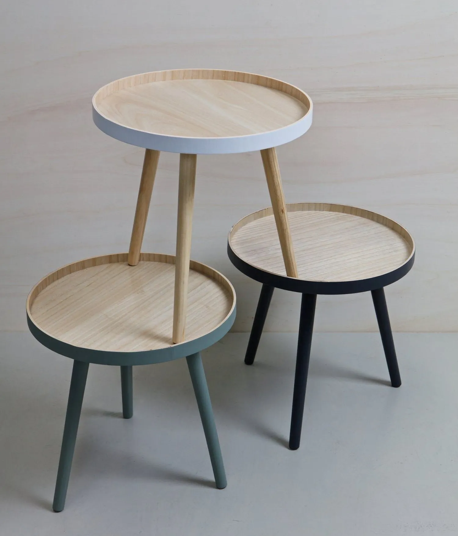 Ronde Bijzettafels-WOOOD Sasha Bijzettafel Hout