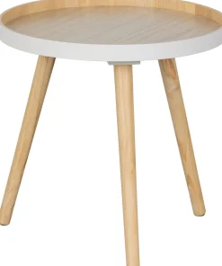 Ronde Bijzettafels-WOOOD Sasha Bijzettafel Hout