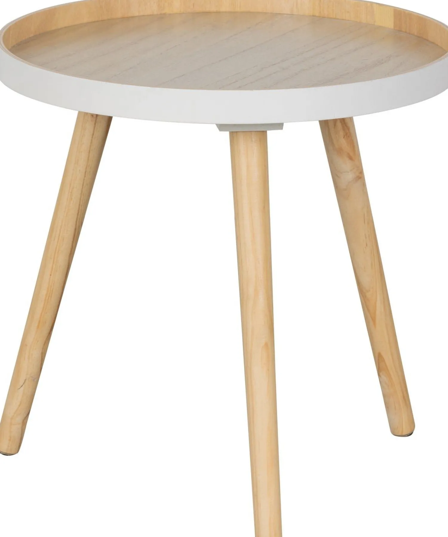 Ronde Bijzettafels-WOOOD Sasha Bijzettafel Hout
