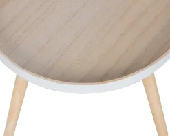Ronde Bijzettafels-WOOOD Sasha Bijzettafel Hout