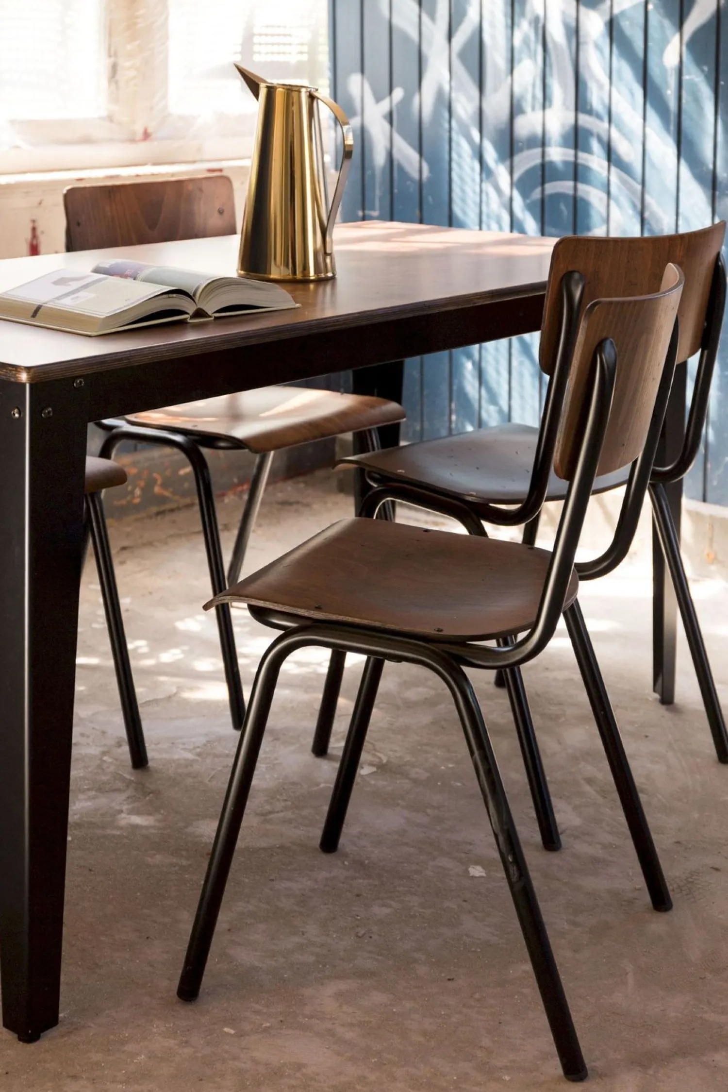 Eetkamerstoelen Zonder Armleuning-Dutchbone Scuola Eetkamerstoel
