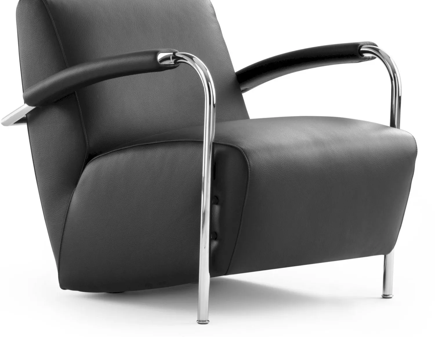 Leren Fauteuils|Design Fauteuils-Leolux Scylla Fauteuil Black