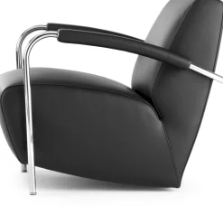 Leren Fauteuils|Design Fauteuils-Leolux Scylla Fauteuil Black