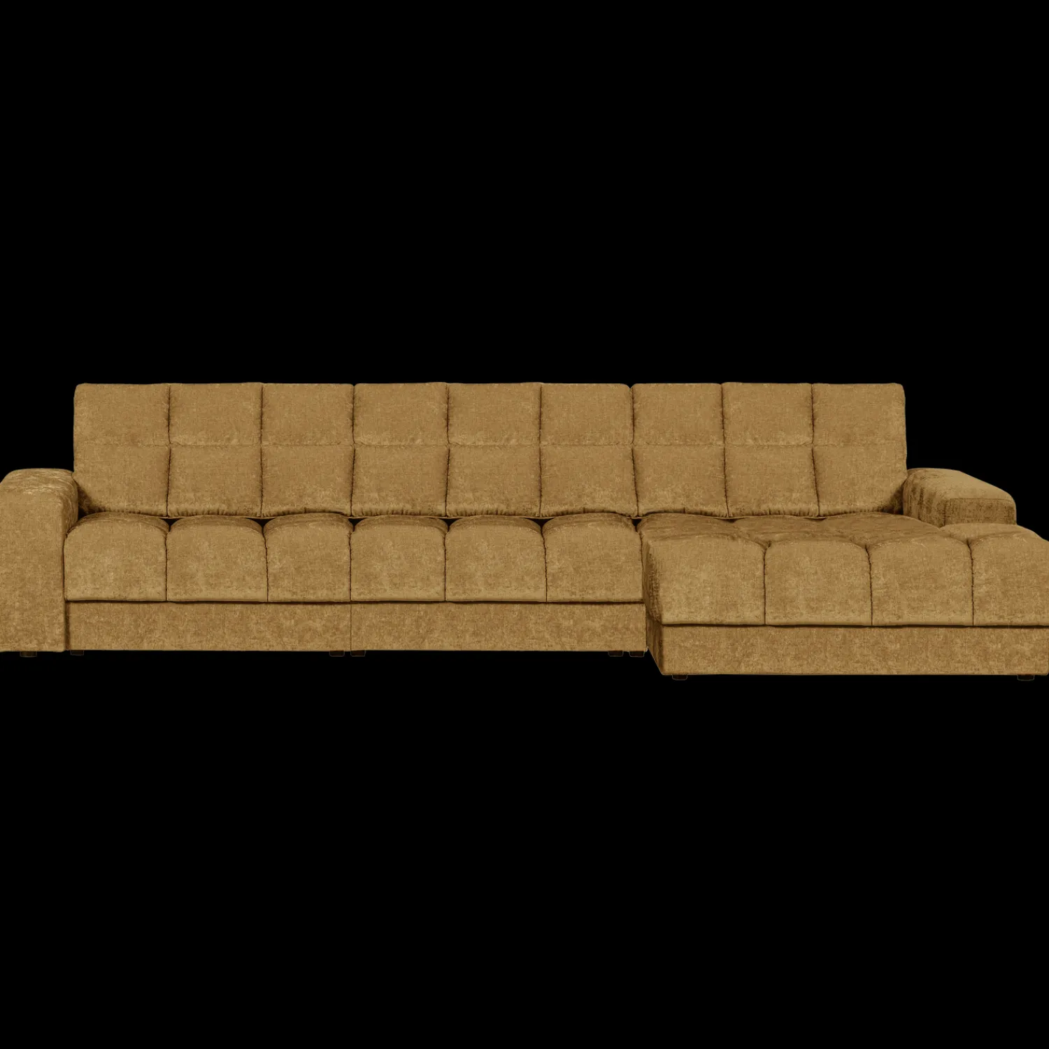 Hoekbanken-WOOOD Second Date Chaise Longue Gold