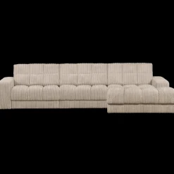 Hoekbanken-WOOOD Second Date Rib Chaise Longue Travertin