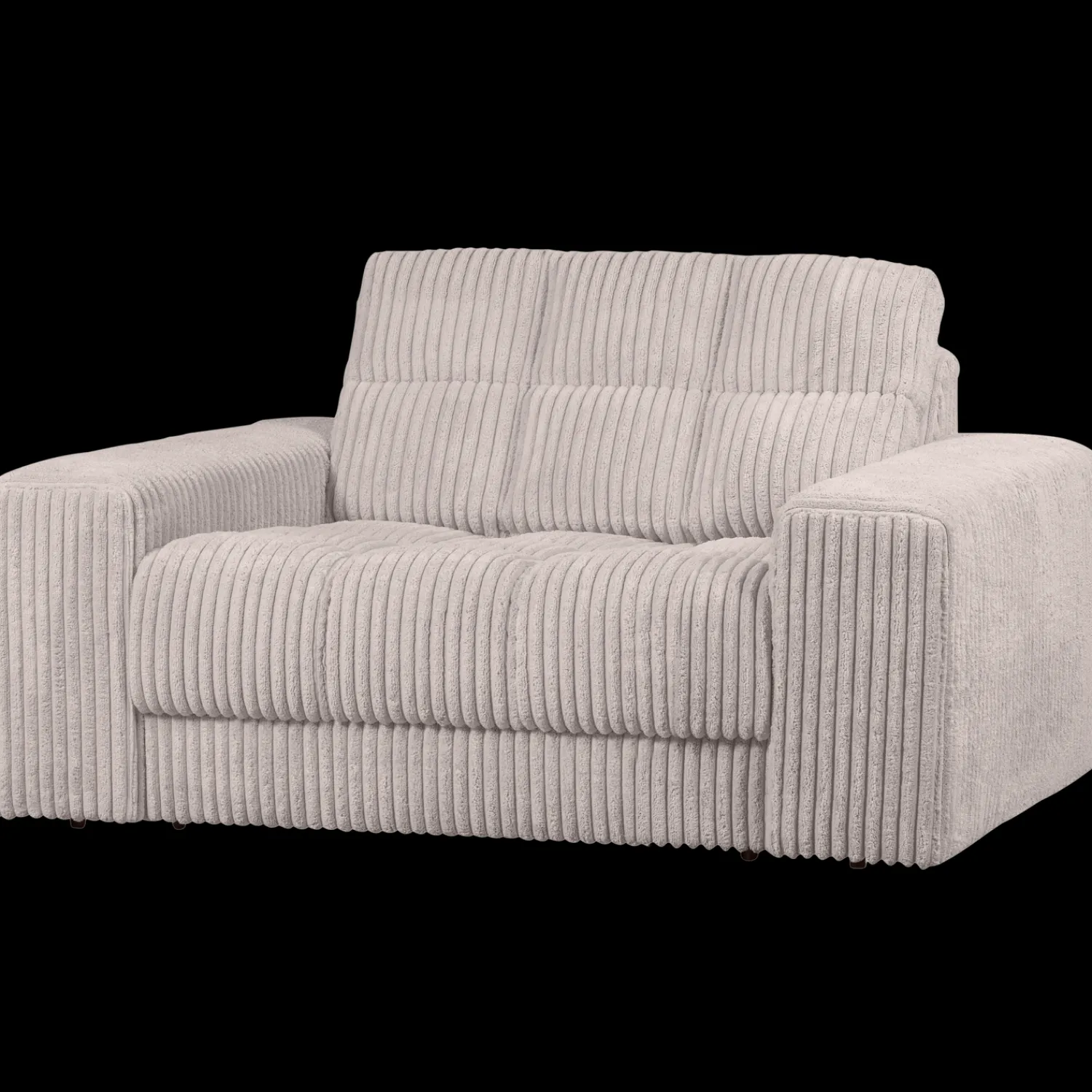 Loveseats-WOOOD Second Date Rib Loveseat Natural