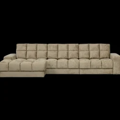 Hoekbanken-WOOOD Second Date Velvet Chaise Longue Wheatfield