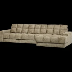 Hoekbanken-WOOOD Second Date Velvet Chaise Longue Wheatfield