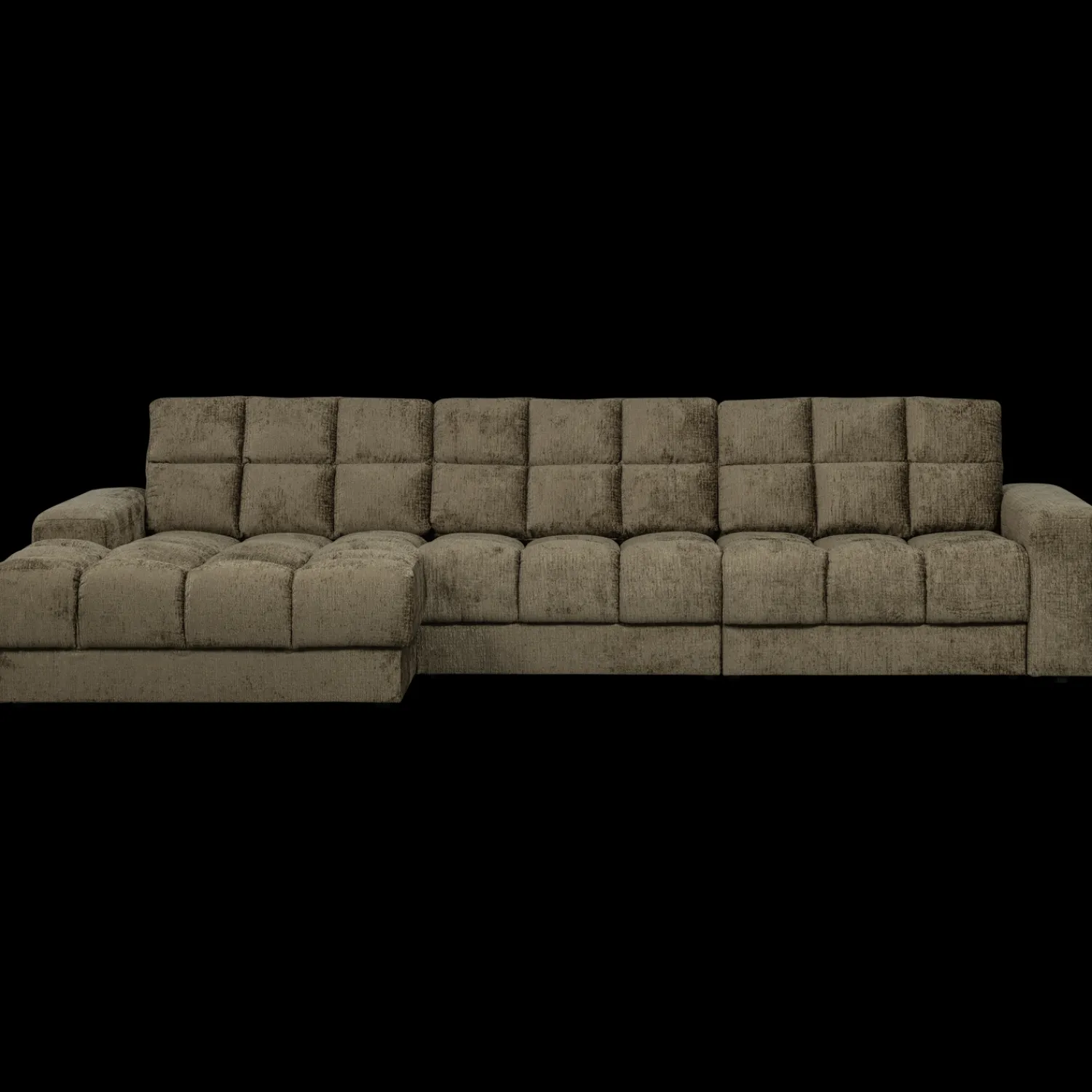 Hoekbanken-WOOOD Second Date Velvet Chaise Longue Bonsai