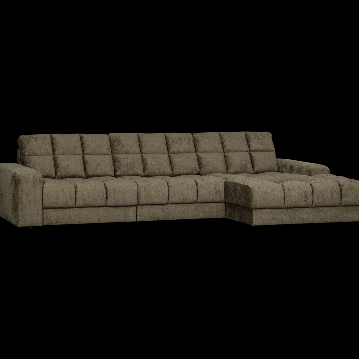 Hoekbanken-WOOOD Second Date Velvet Chaise Longue Bonsai