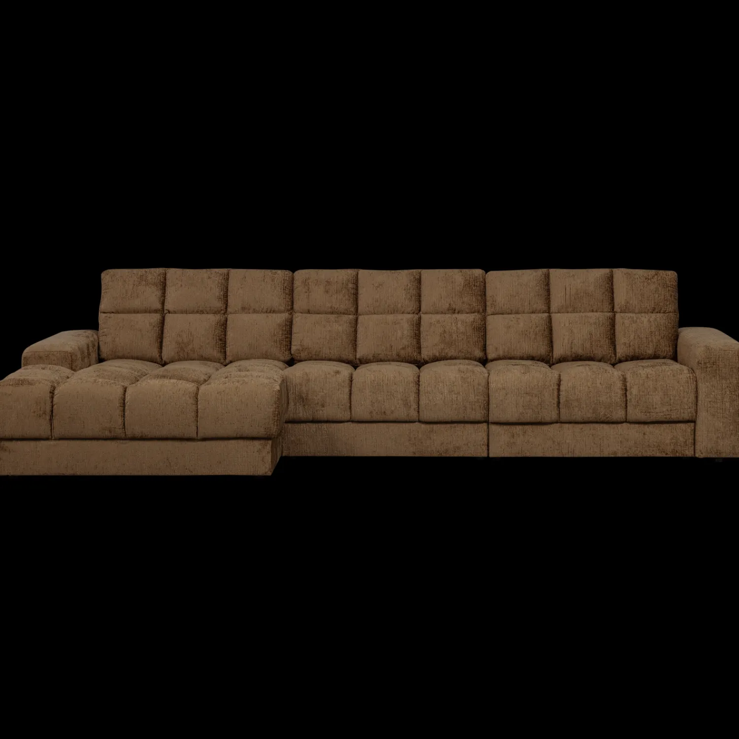 Hoekbanken-WOOOD Second Date Velvet Chaise Longue Brass