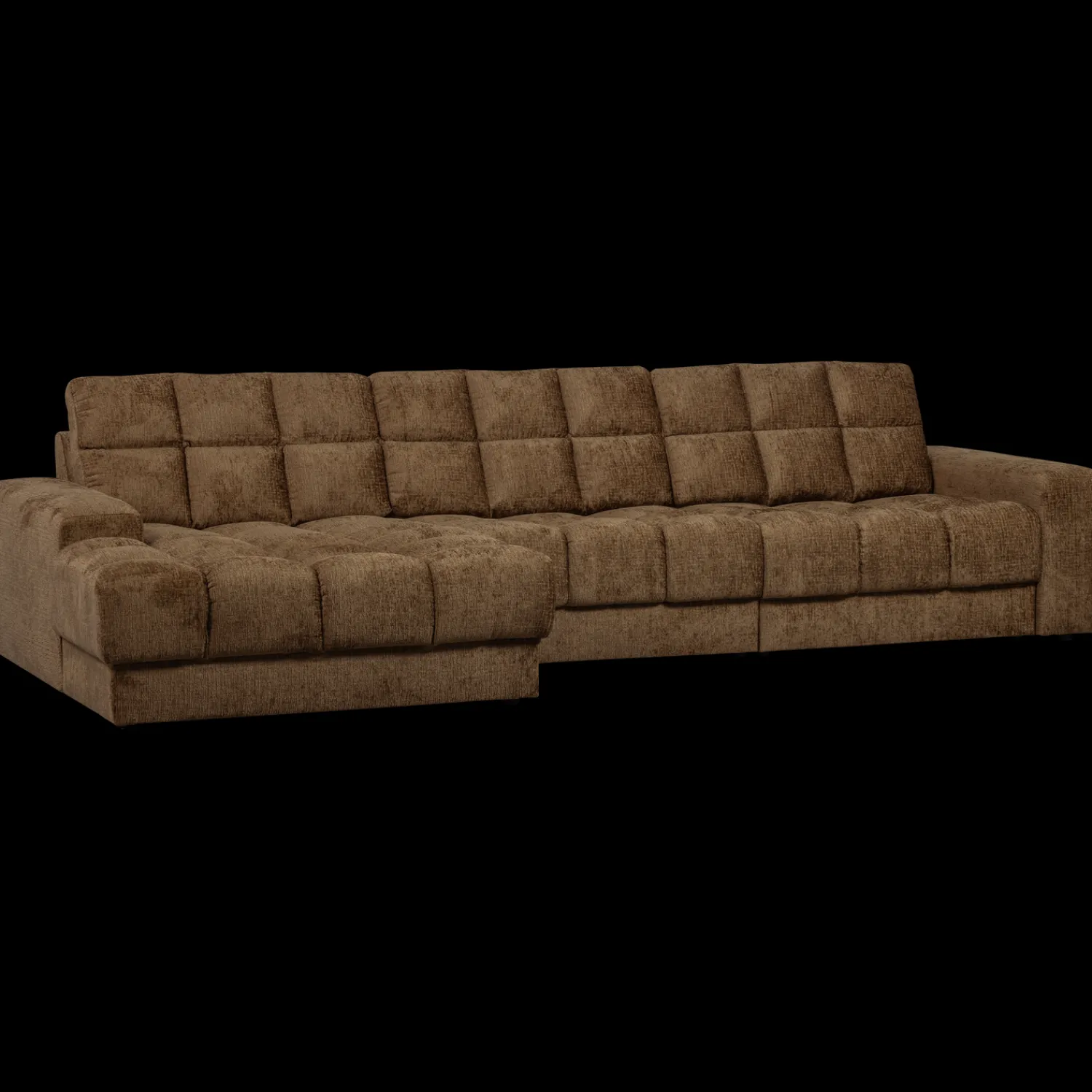 Hoekbanken-WOOOD Second Date Velvet Chaise Longue Brass