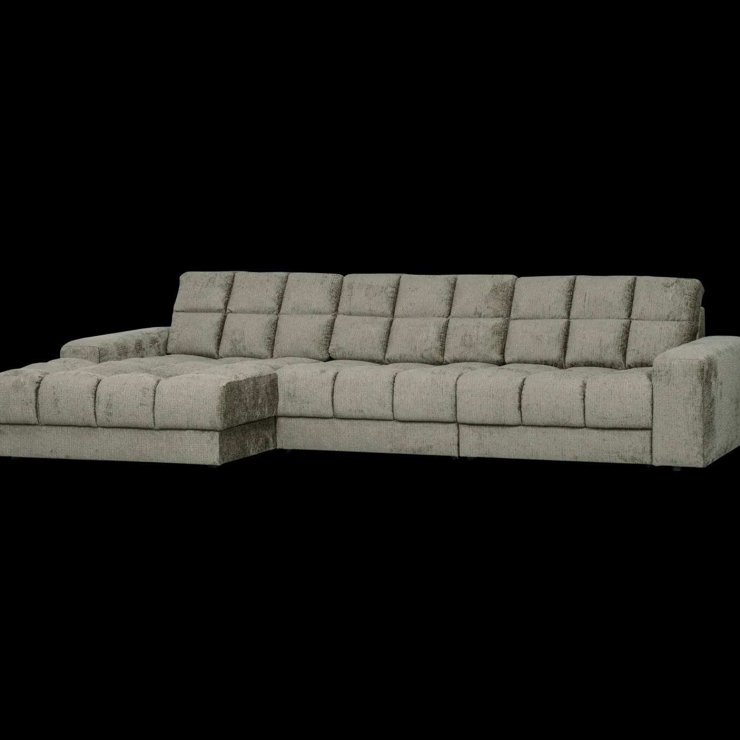 Hoekbanken-WOOOD Second Date Velvet Chaise Longue Frost